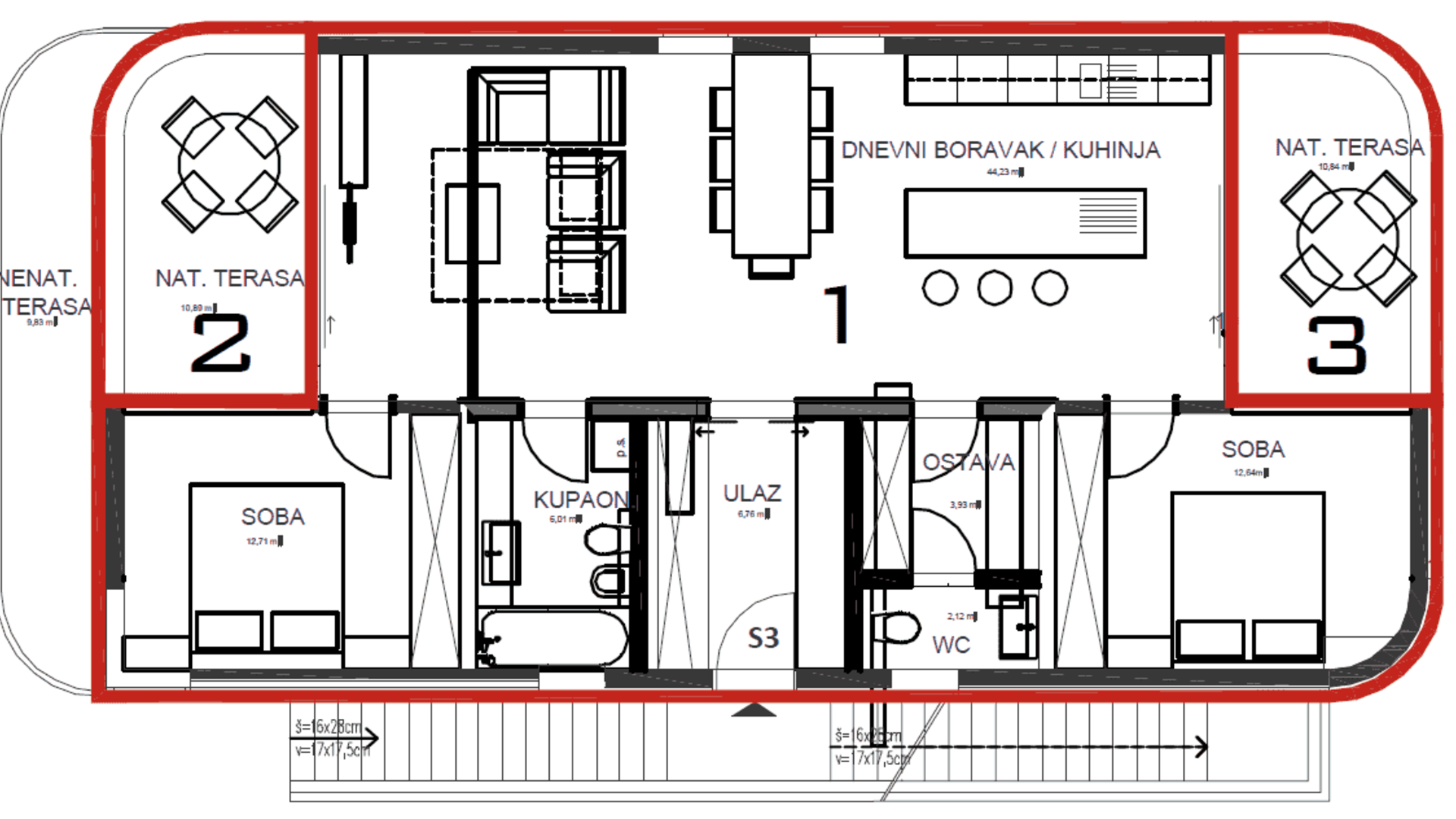Luxury apartment in the 1st row by the sea, Vir