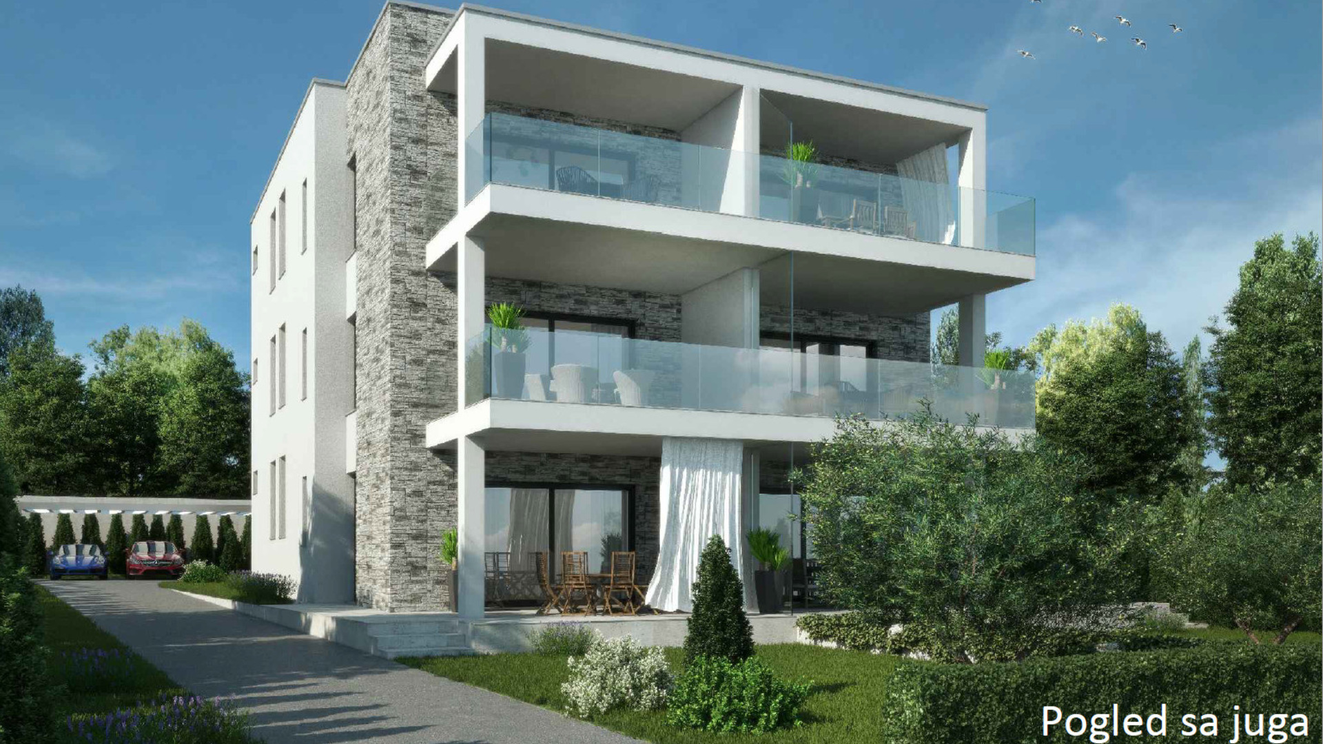 Apartment with pool in the first row by the sea, Turanj area